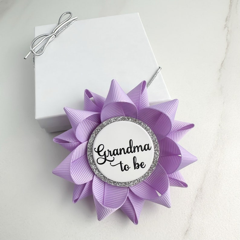 Lavender Baby Shower Decorations, Light Purple Baby Girl Shower, Grandma to Be Pin, Orchid, Lilac, Girl Baby Shower Pins, Lavender image 3