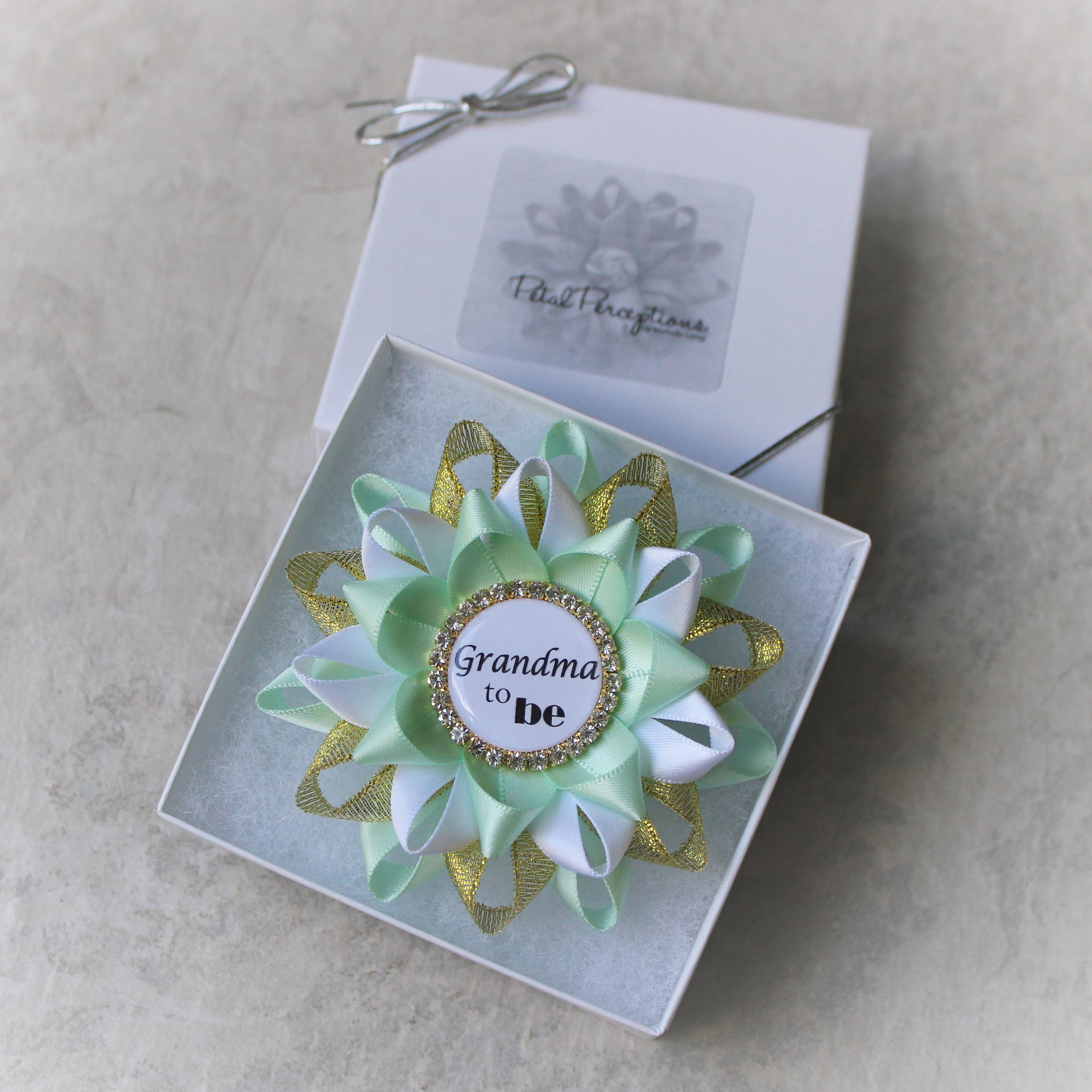 Mint And Gold Baby Shower Pins Decorations Green
