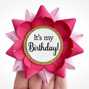 It&#39;s My Birthday Pin Birthday Gifts for Her, Birthday Party Decorations, Birthday Present for Her, Fuchsia and Bubblegum