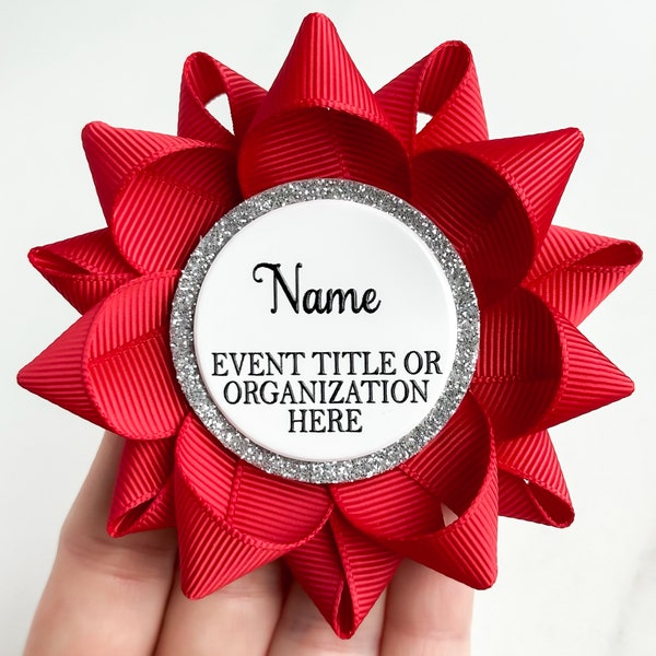 Custom Name Badge, Custom Color Event Pins, Special Event Name Badges, Corporate Party Name Pins, Holiday Event Pins, Event Gifts