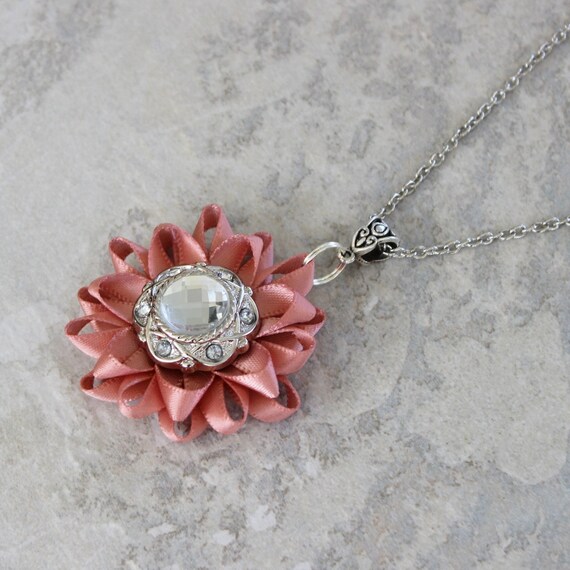 Items similar to Blush Necklace, Blush Wedding Jewelry, Blush Bridesmaid Jewelry, Blush Pink