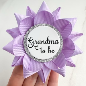 Lavender Baby Shower Decorations, Light Purple Baby Girl Shower, Grandma to Be Pin, Orchid, Lilac, Girl Baby Shower Pins, Lavender image 1