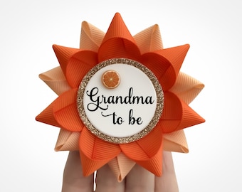 Little Cutie Baby Shower Pin | Custom Orange Citrus Baby Shower Favor