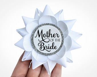 Mother of the Bride or Groom Corsage Pin, Custom Printed Bridal Shower Gifts