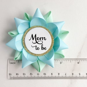 Aqua Baby Shower, Mom to Be Pin, Custom Baby Shower Favors, Boy Baby ...