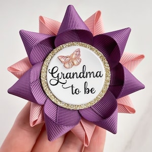 Butterfly Baby Shower, Pink and Purple Butterfly Theme Baby Shower Decorations, Granny, GiGi Gift, Amethyst and Blush with Pink Butterfly