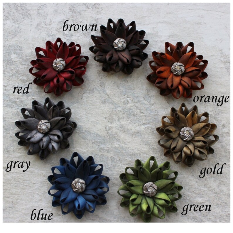 Mens Lapel Flower Mens Flower Lapel Pin Dark Gold Etsy