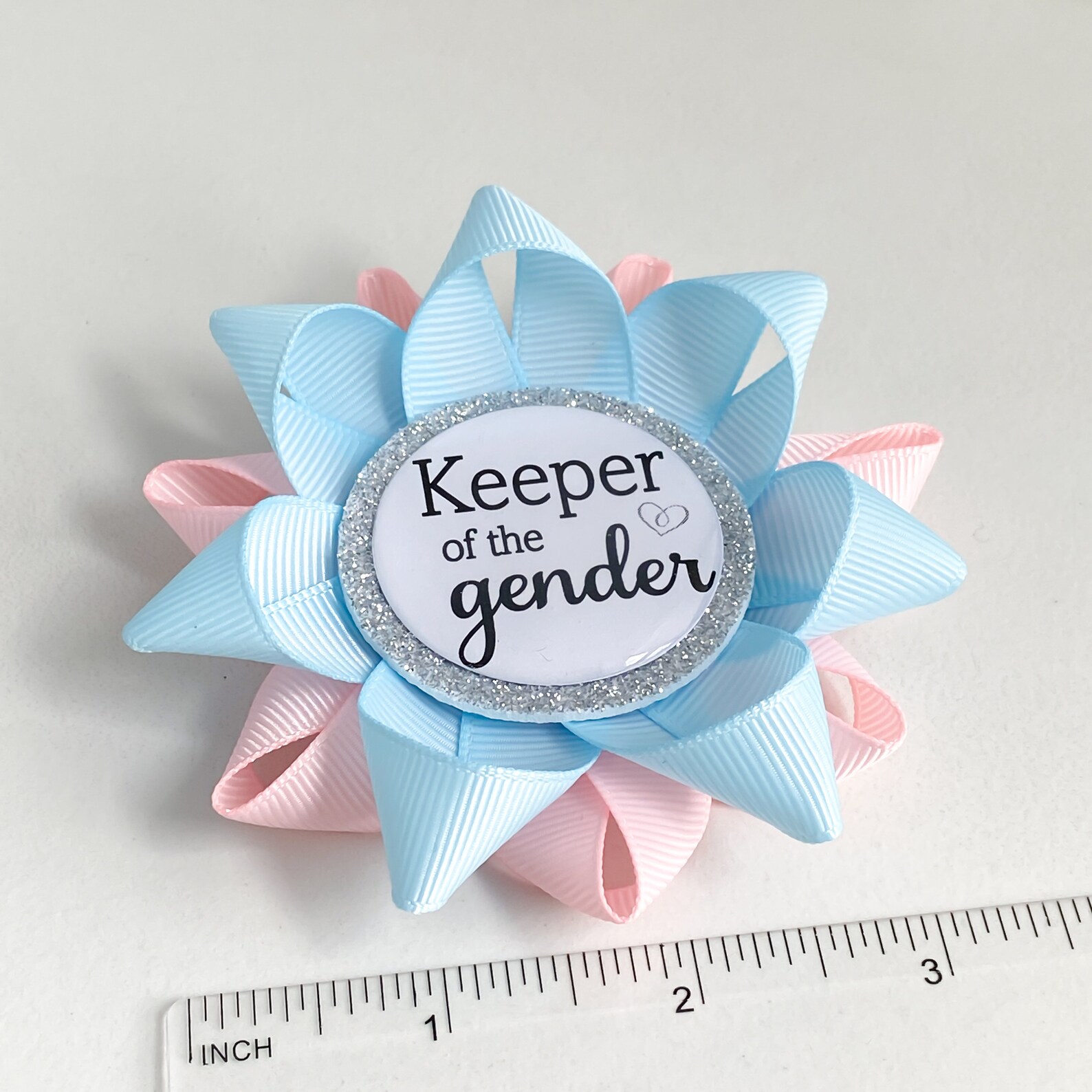 Gender Keeper Pin Keeper of the Gender Pin Pink and Blue Etsy