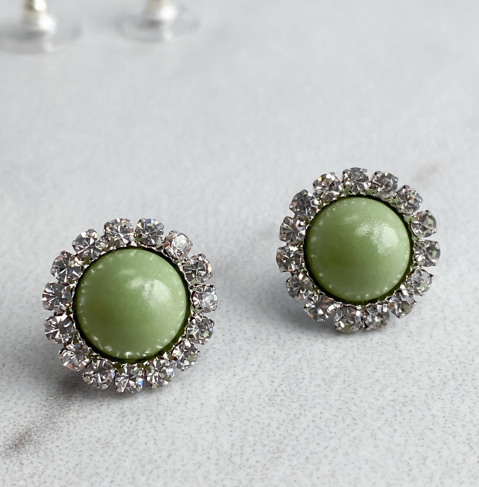 Sage Green Earrings Sage Green Wedding Jewelry Bridesmaid Etsy
