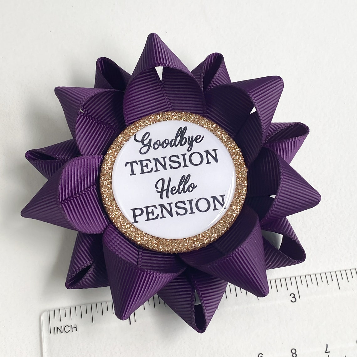 Retirement Gifts for Women Goodbye Tension Hello Pension Pin Etsy