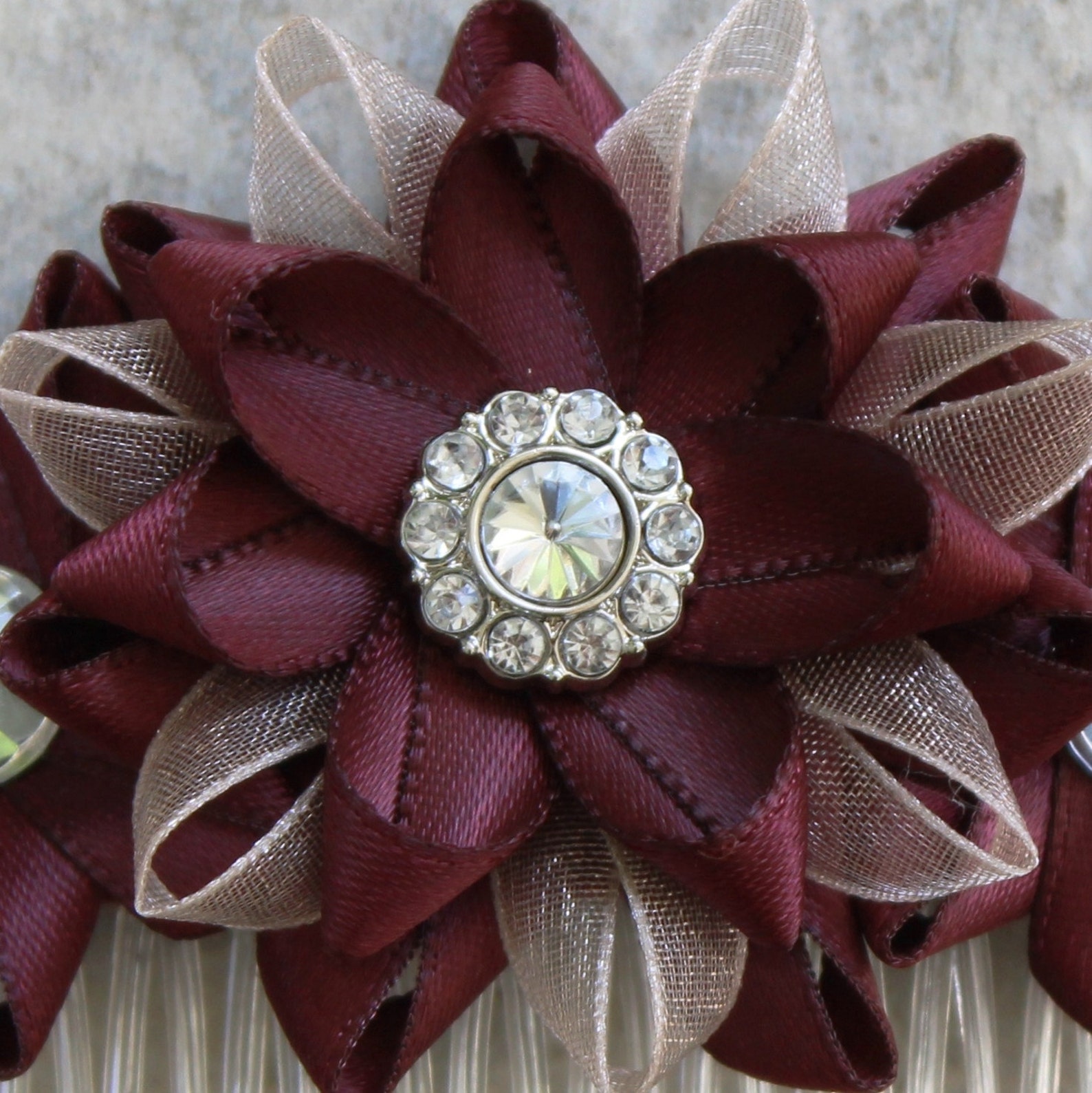 Burgundy Hair Accessory Burgundy Hair Flower Burgundy Flower Etsy