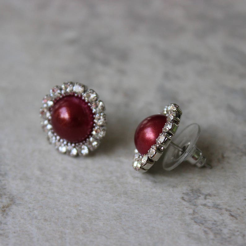 Wine Earrings Wine Bridesmaid Earrings Gift Wine Pearl Etsy