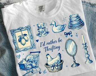 Thrifting Life PNG Design, Vintage Aesthetic Digital Download for Thrift Lovers, Retro Minimalist Graphic for Coquette & Cottagecore Style