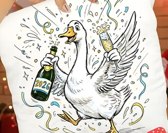 Funny 2026 Goose New Year PNG | Sarcastic “New Year New Me” Shirt Design | Hello 2026 Sublimation Clipart | Digital Download