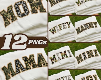 Camo Mom PNG Bundle, Retro Hunting Design (Digital Download)