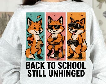Terug naar Fox-png: grappig leraarshirtontwerp, retro Fox-afbeelding