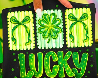 St Patricks Day Png, Shamrock Png, Coquette Bow Png, Lucky Png, Bow Shamrock png, St. Pattys Day png, patrick day png