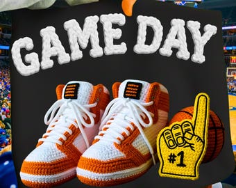 Game Day Basketball PNG, faux yarn basketball Png, Crochet basketball png, Game day Shirt design, basketball season png, basketball mom png