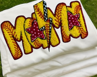 Yarn Softball Mama PNG, Cozy Knit Softball PNG, Faux Crochet Sports Design, Softball Mom Sublimation, Game Day Digital Download