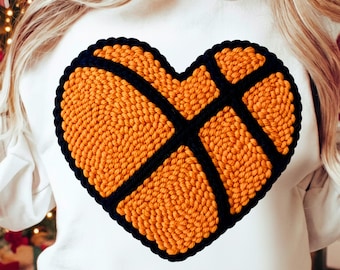 Faux Crochet Basketball PNG, Knitted Yarn Texture, Sublimation Design (Digital File)