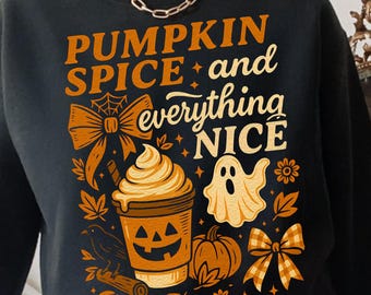 Pumpkin Spice Latte Digital Design - Fall Coffee Cup PNG for Autumn Sublimation Projects