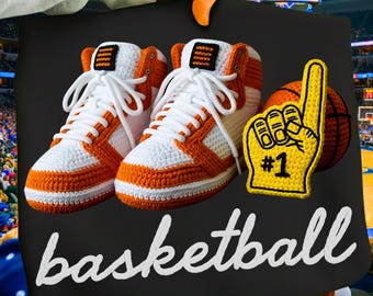 Crochet Basketball PNG, Faux Yarn Sports Sublimation (Digital Download)