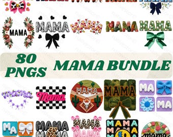 Faux Yarn Mama Bundle PNG | Latch Hook Yarn Crochet Mom Png | Cute Mothers Day Design Digital Download File | Popular Best Mom Sublimation