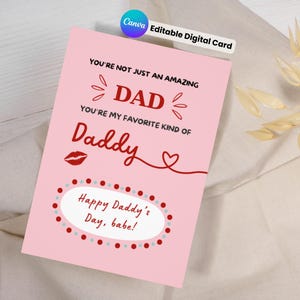 Sexy Vatertagskarte von Frau, lustige Vatertagskarte, lustiges Geschenk für Mann zum Ausdrucken, NSFW Dad Card