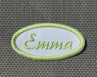 Embroidered name patch – Iron-on or sew-on badge – Personalized child's label – Embroidered first name