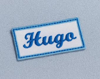Embroidered name patch – Iron-on or sew-on badge – Personalized child's label – Embroidered first name