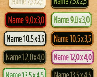 Naszywka z haftowanym imieniem – Naszywka do naprasowania lub przyszycia – Spersonalizowana etykieta dla dziecka