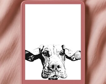 Kindle screensaver, Kindle vergrendelscherm, achtergrond, screensaver, digitale download, schattige grappige hond