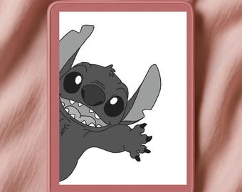 Stitch Kindle screensaver, Kindle vergrendelscherm, achtergrond, scherm schoonheid, digitale download