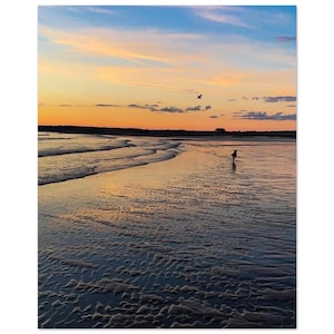 Golden Tide at Dusk – Nova Scotia Beach Sunset Photography Print