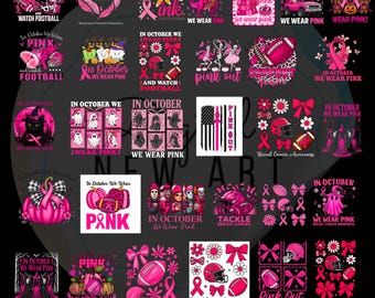 50+ Brustkrebs-Bewusstsein PNG-Bundle, Im Oktober tragen wir rosa Pngs, Halloween Pink Ghost PNG, Gruselsaison PNG, Pink Ribbon Sublimation