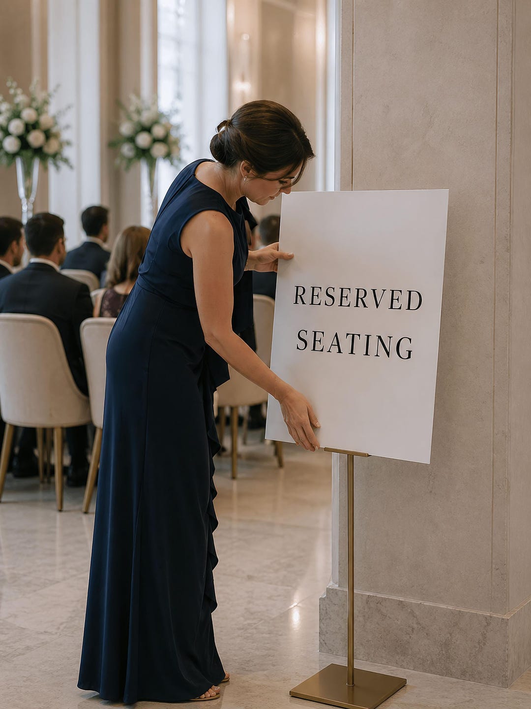 Seating Signs Reserved Seating Sign Template, Editable Wedding Sign 18x24 24x36 ...