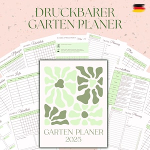 Garden Planner 2025 PDF Template | Self-Sufficiency Planner to Print | Vegetable Growing Calendar | Sowing Calendar | German