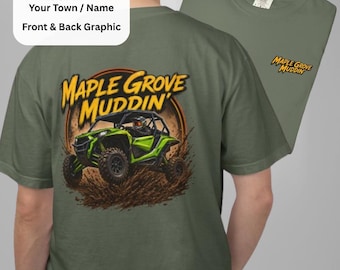Personalized Muddin Shirt | Comfort Colors 1717 | Custom ATV Side by Side Off Road Tee