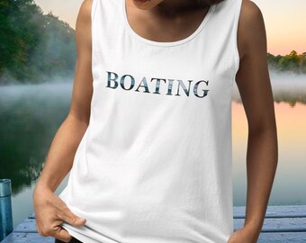 BOATING Tank Top | Comfort Colors 9360 | Minimalist Lake & Boat Lover Shirt