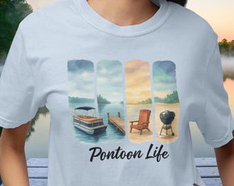 T-shirt levend ponton | Bootshirt | Beach Life-T-shirt | Lake Day Gildan 64000
