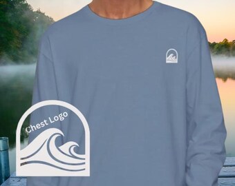 Lake Wave Logo Shirt | Comfort Colors Long Sleeve | Minimal Lake Life Tee