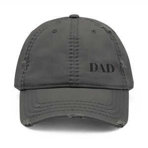 DAD - Embroidered Distressed Dad Hat - Perfect Gift for Fathers Day, Birthdays, Outdoor Activities, Everyday Style, Adjustable Unisex Cap