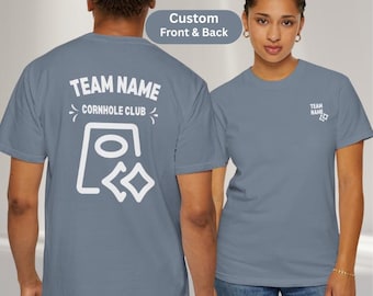 Custom Cornhole Team Shirt | Comfort Colors 1717 | Personalized Cornhole Club Tee