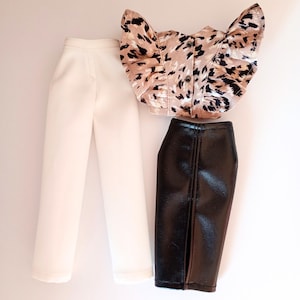 Exquisite Doll Outfit - Blouse, Pants, Skirt Set for 1/6 Size Dolls