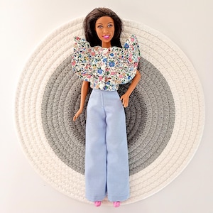 Ruffled Doll Blouse or Wide-Leg Pants – 1/6 Scale Clothes for 11&quot;–11.5&quot; Dolls Like Poppy Parker