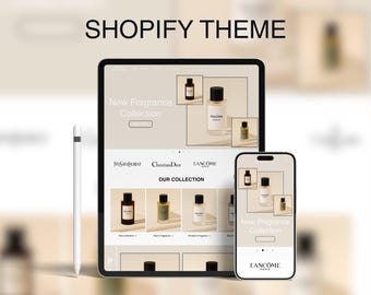 Plantilla de Shopify para perfumes, plantilla minimalista de Shopify, tema de Shopify para perfumes, tienda de cuidado de la piel de Shopify, Shopify 2.0