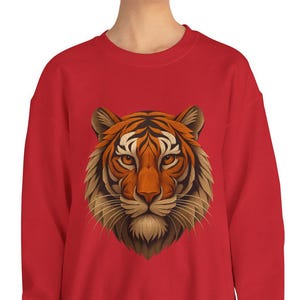 Tiger Face Art T-Shirt, Hyper Detailed Jungle Animal Tee, Bold Realistic Tiger Design Shirt For Nature Lovers, Big Cat Graphic Top