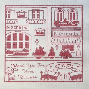 Pizza Box, Hand Painted 13 mesh Needlepoint canvas