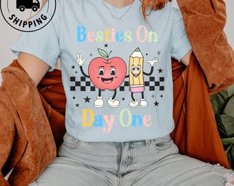 Back to School Comfort Colors Shirt First Day of School Teacher Gift Cute Matching Student Tee Retro Teacher Aesthetic