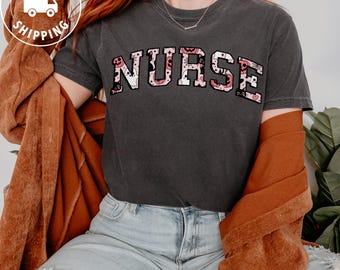 Comfort Colors Halloween Nurse Shirt Cute RN Gift for Nursing School Medical Student Tee Spooky Season Nurse Appreciation Tshirt